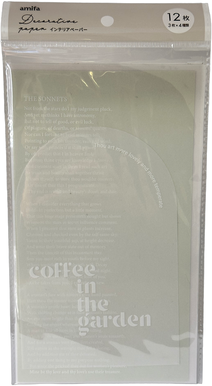 Amifa Decorative Paper Set — Typography Themes