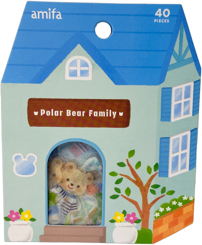 Amifa Animal Family Flake Stickers Cute Kawaii (40)