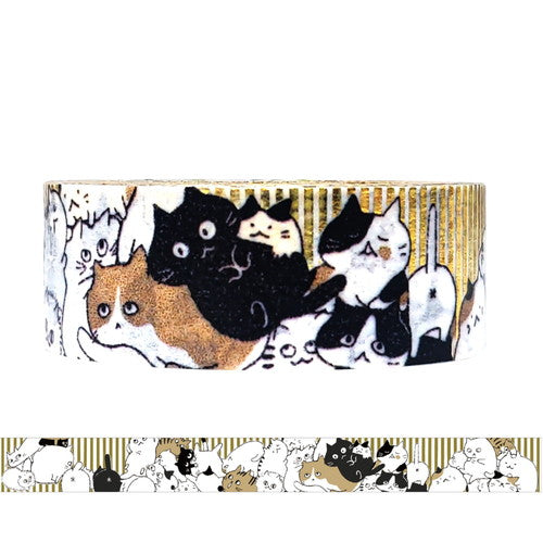Seal Do Washi Masking Tape Neko Cats Kawaii (15mm)