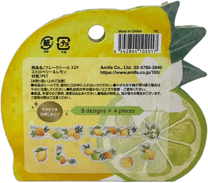 Amifa Fruit Sticker Flakes Lemon/Strawberry (32)