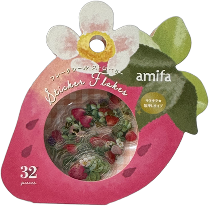 Amifa Fruit Sticker Flakes Lemon/Strawberry (32)