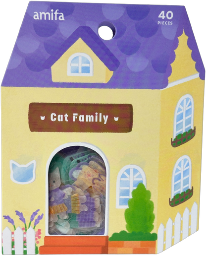 Amifa Animal Family Flake Stickers Cute Kawaii (40)