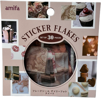 Amifa Sticker Flakes - 30 Piece Set Pink