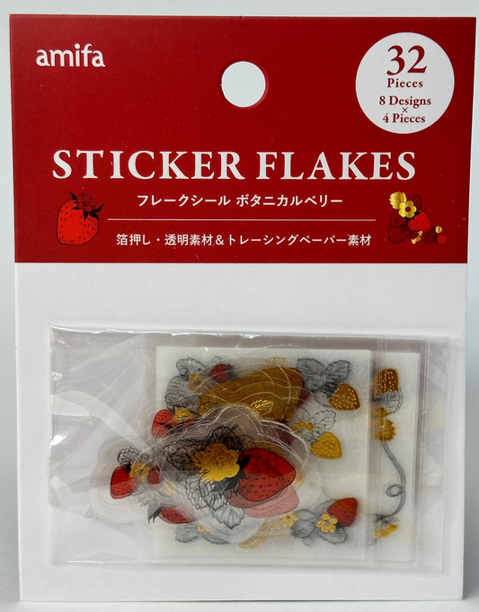 Amifa Strawberry Foil Sticker Flakes Transparent (32)