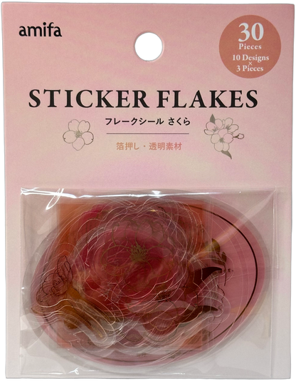 Amifa Transparent Sakura Sticker Flakes (30)
