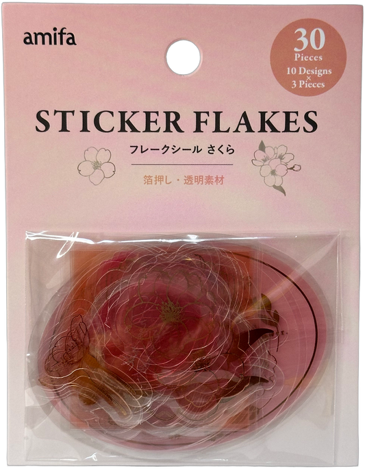 Amifa Transparent Sakura Sticker Flakes (30)