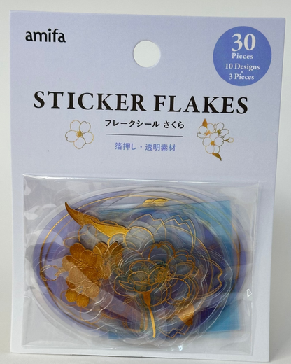 Amifa Transparent Sakura Sticker Flakes (30)