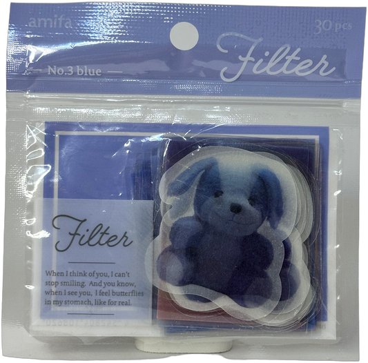 Amifa Filter" Teddy Bear Stickers Blue Bear"