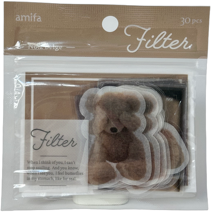Amifa Filter" Teddy Bear Stickers Beige"