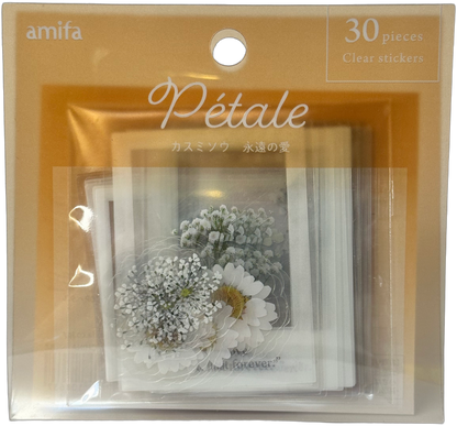 Amifa Pétale Clear Floral Stickers (30)