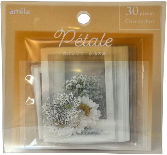 Amifa Pétale Clear Floral Stickers (30)