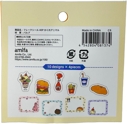 Amifa Kawaii Animal Sticker Flakes (40)