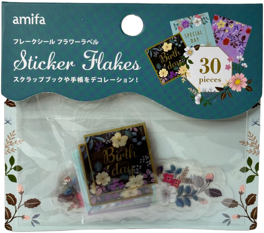 Amifa Floral Sticker Flakes Blue