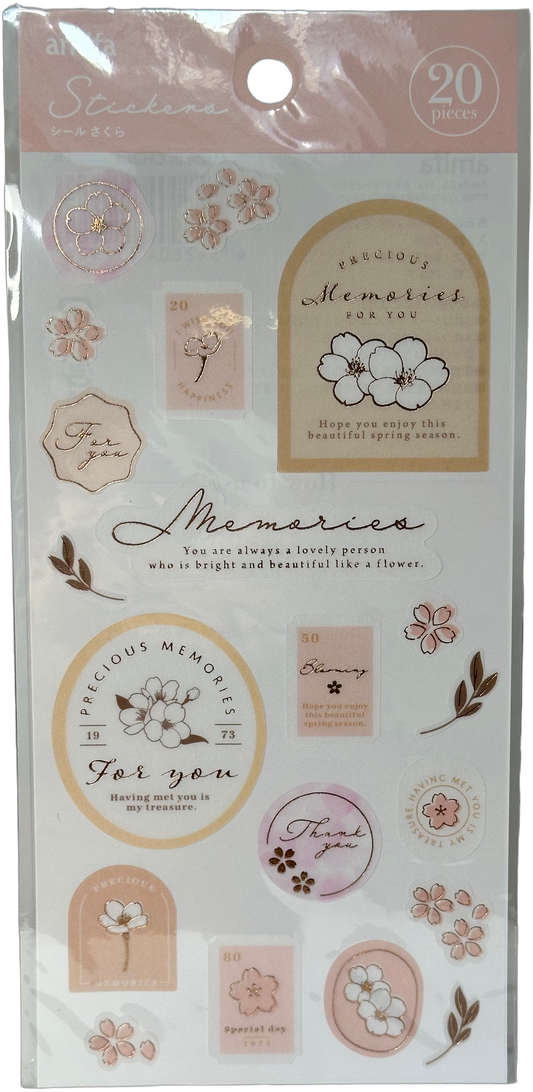 Floral Memories Stickers Pink