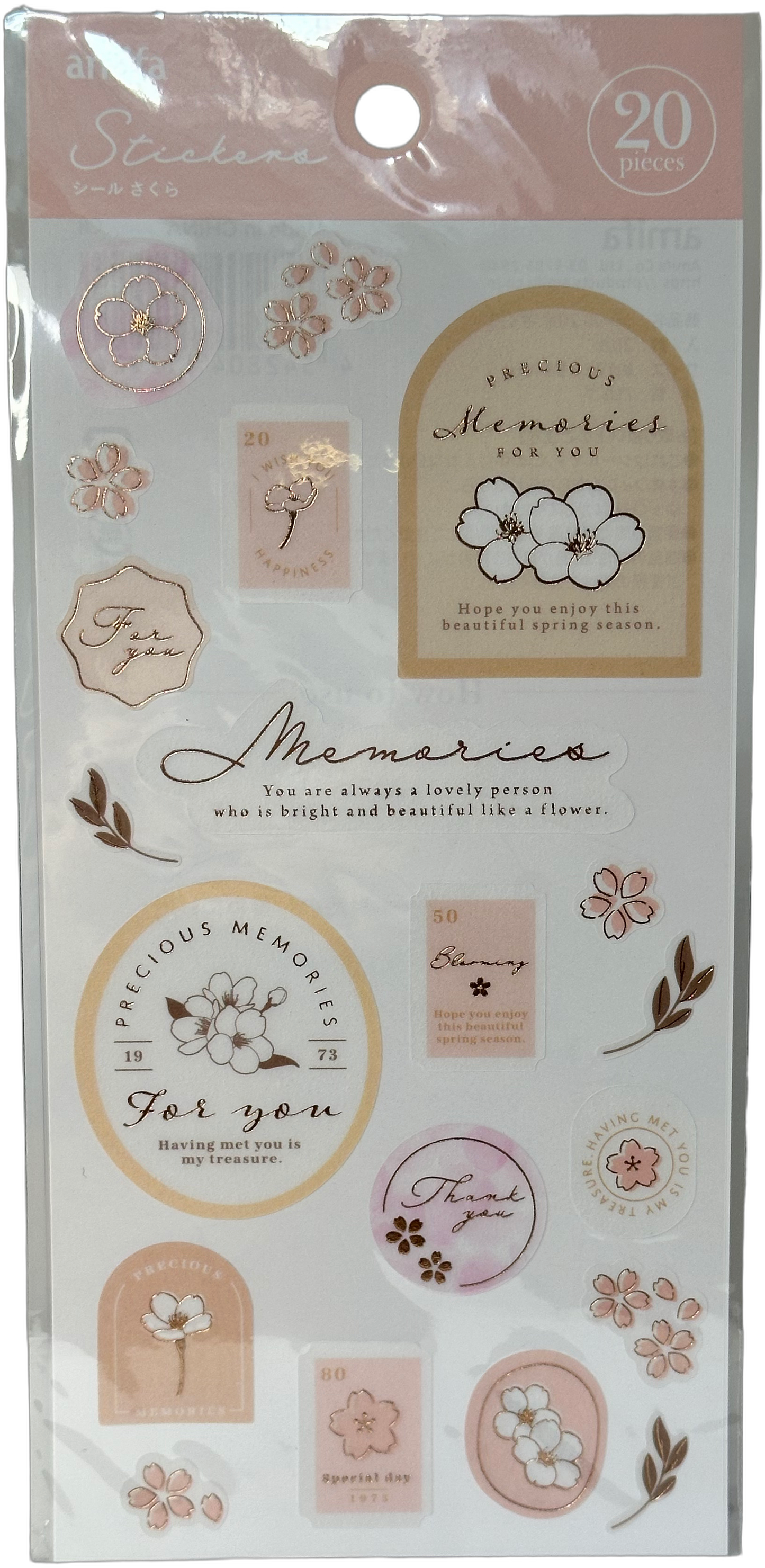 Floral Memories Stickers Pink