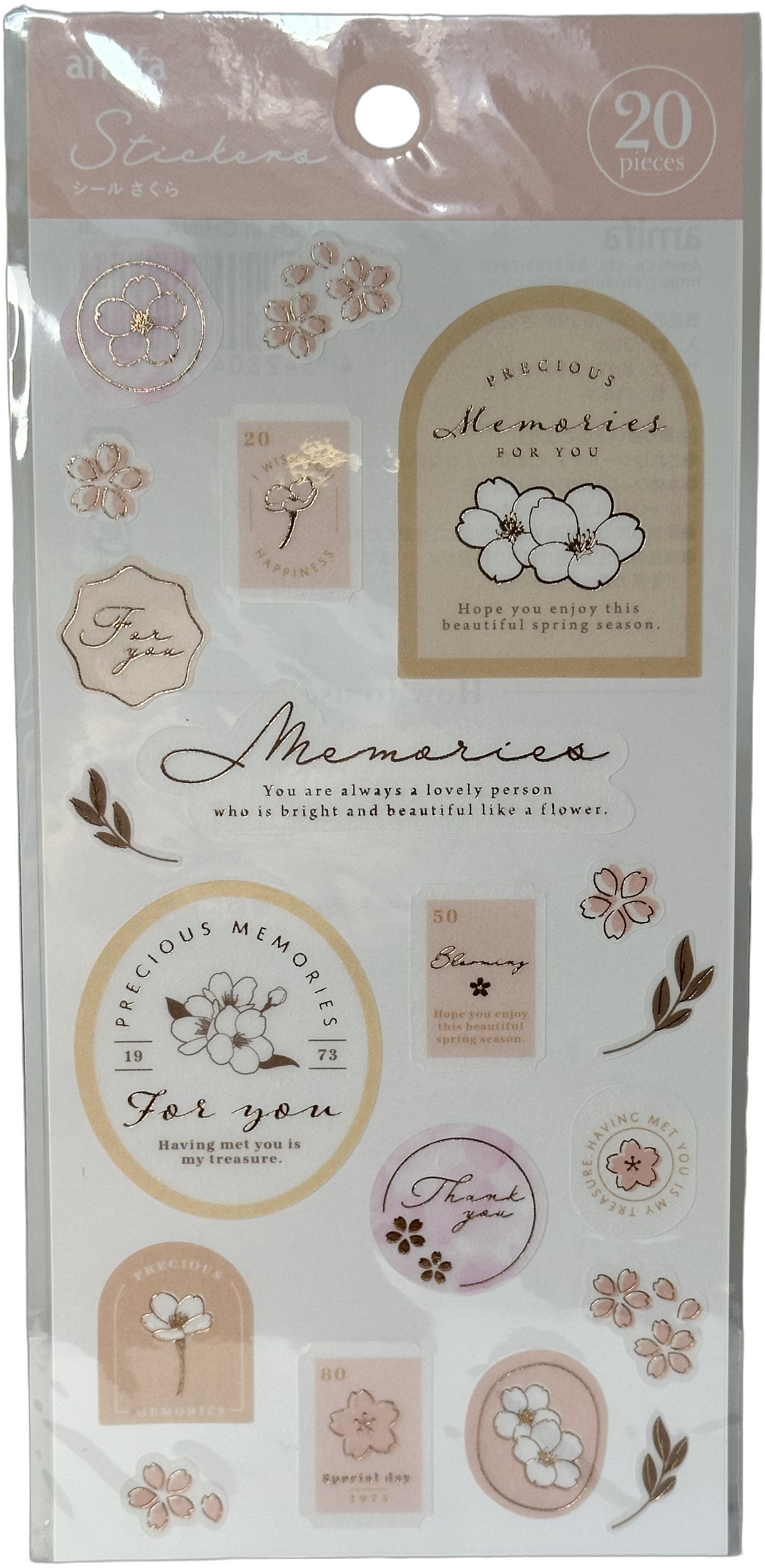 Floral Memories Stickers Pink