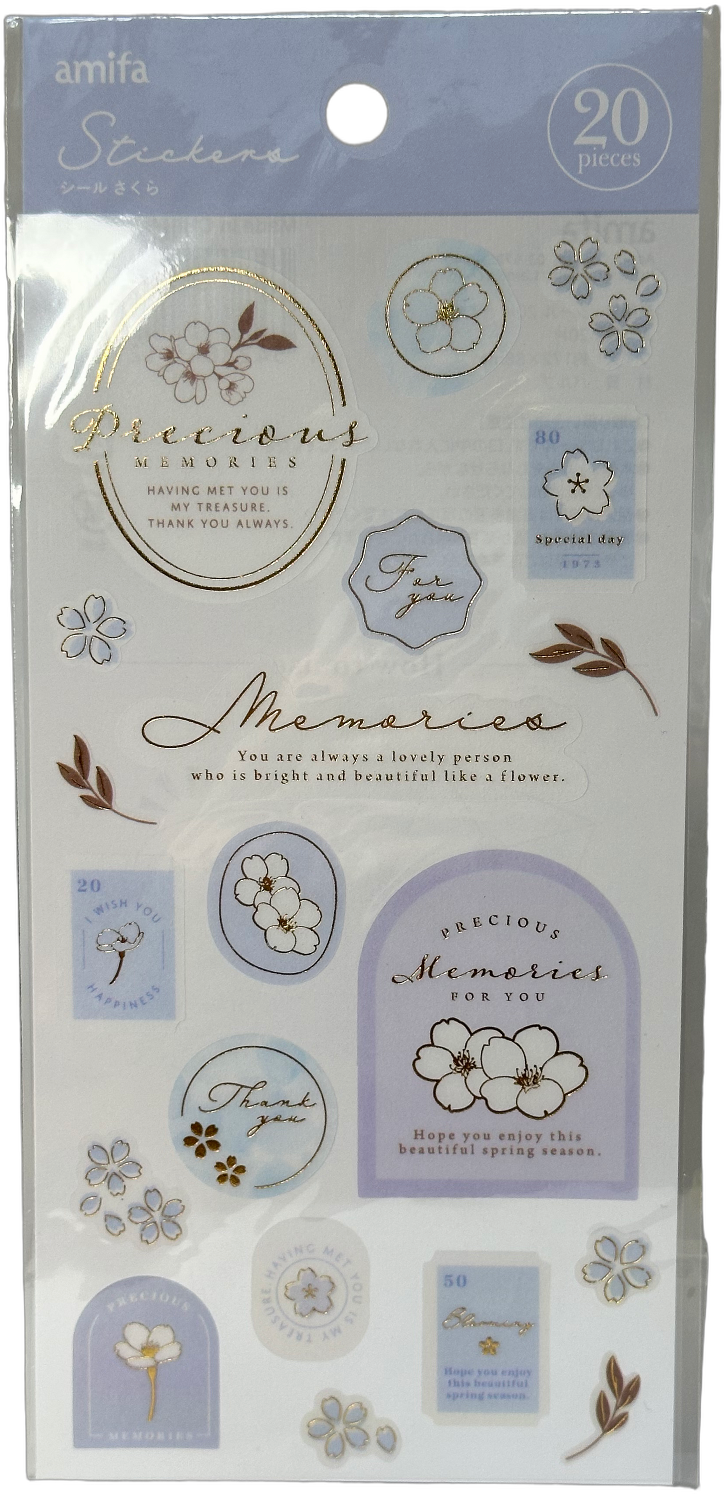 Floral Memories Stickers Blue
