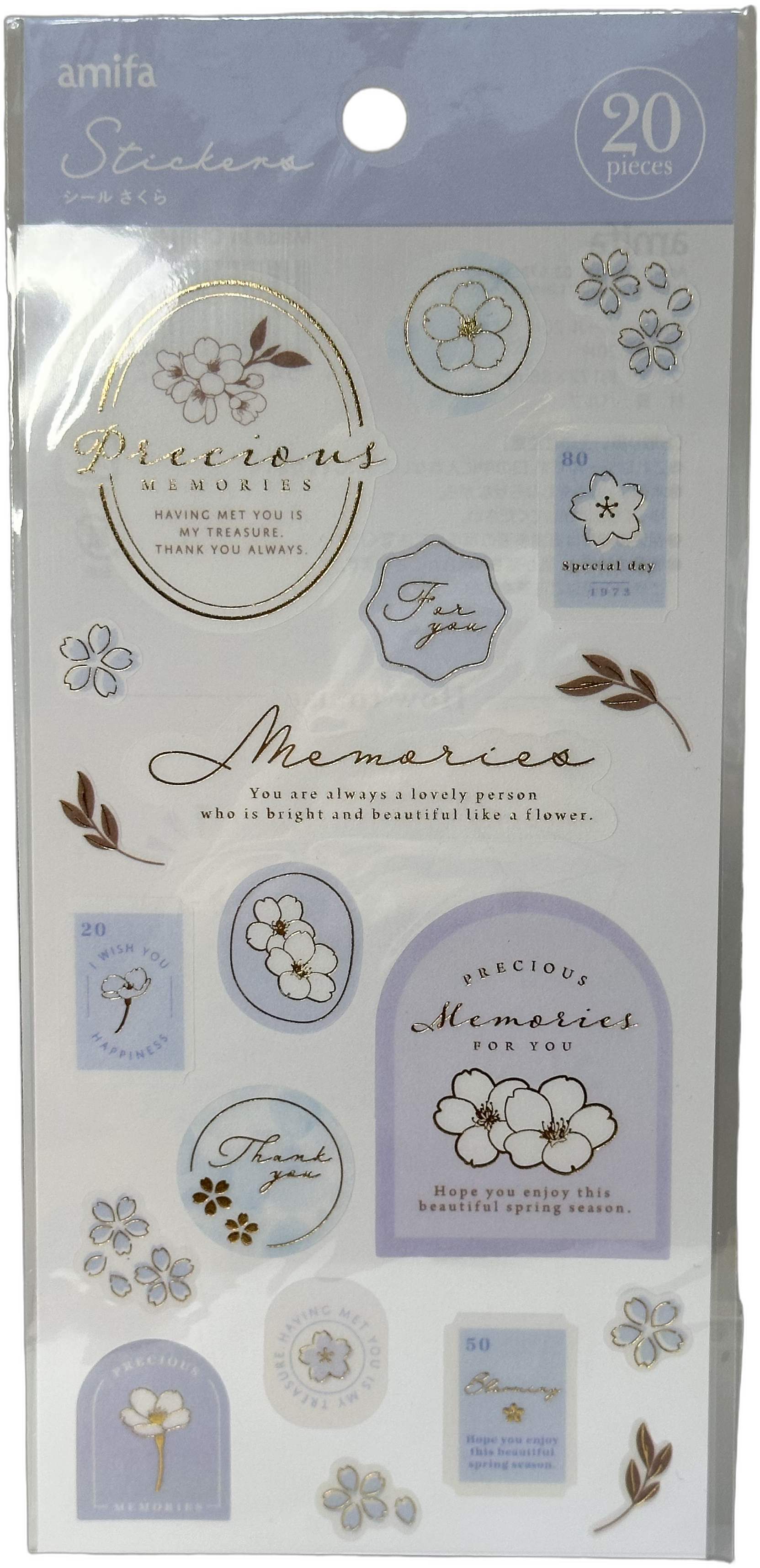 Floral Memories Stickers Blue