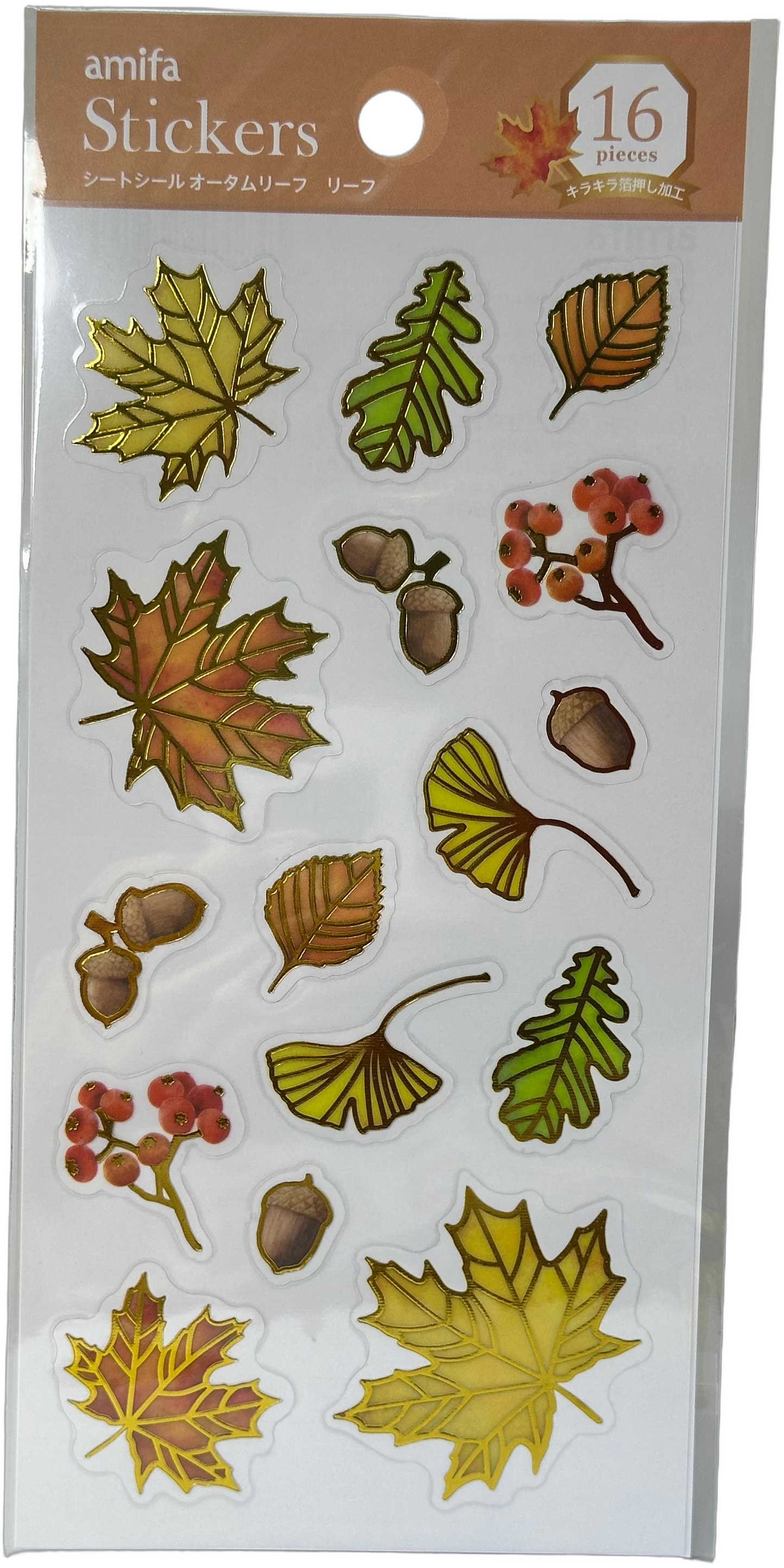 Amifa Autumn Stickers Gold Foil (16/14)
