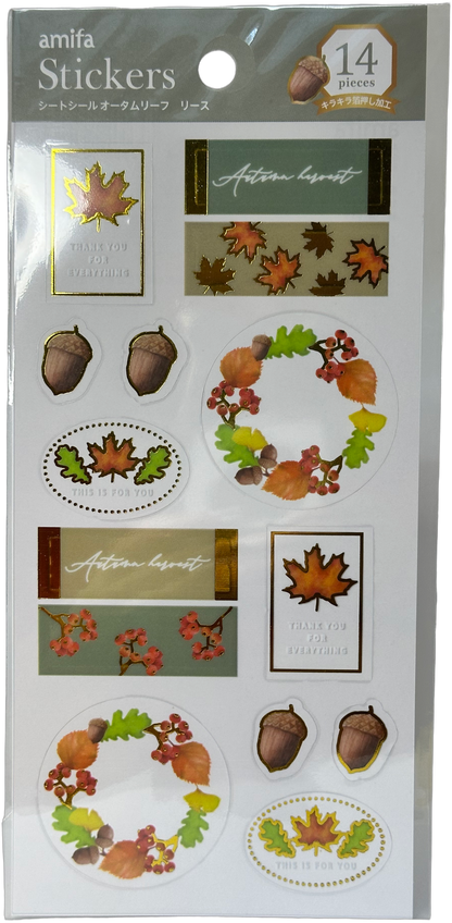 Amifa Autumn Stickers Gold Foil (16/14)