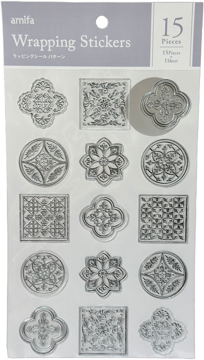 amifa Wrapping Stickers Silver