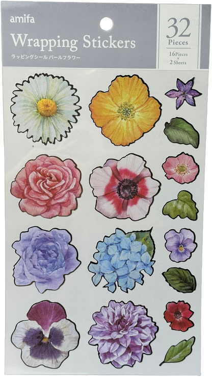 Amifa Wrapping Stickers - Floral Flower