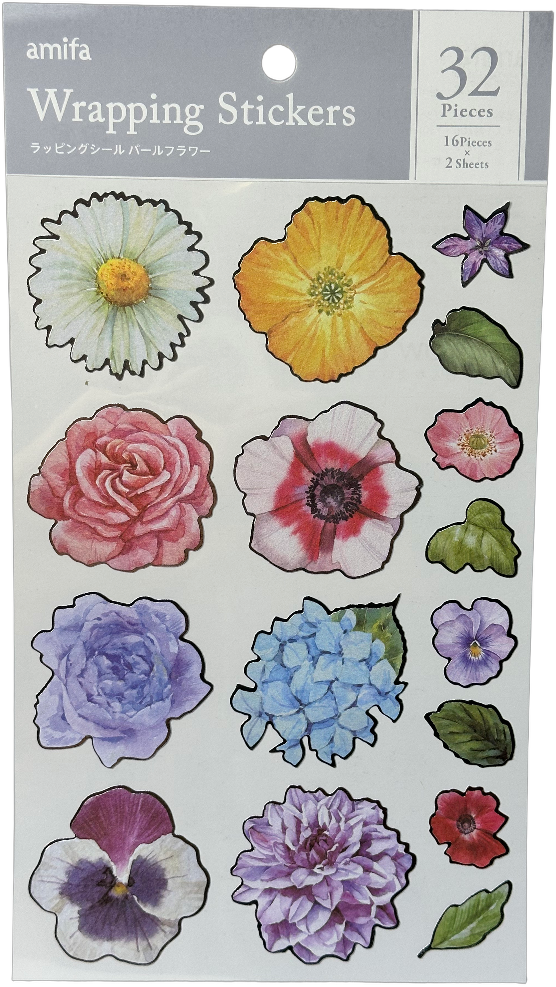 Amifa Wrapping Stickers - Floral Flower