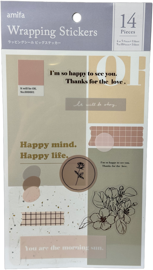 Amifa Wrapping Stickers Pink