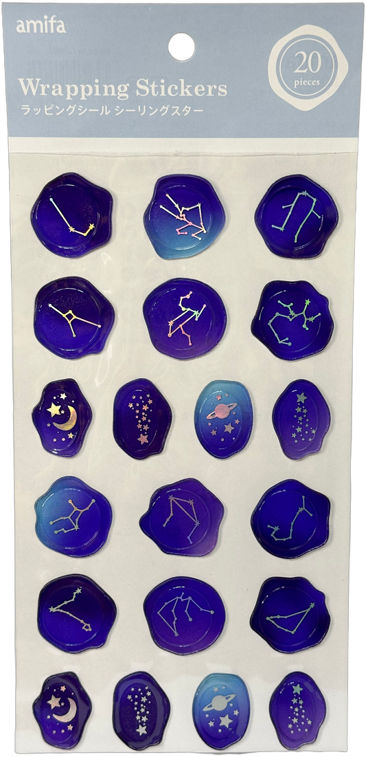 Amifa Wrapping Stickers, Constellation Series Blue