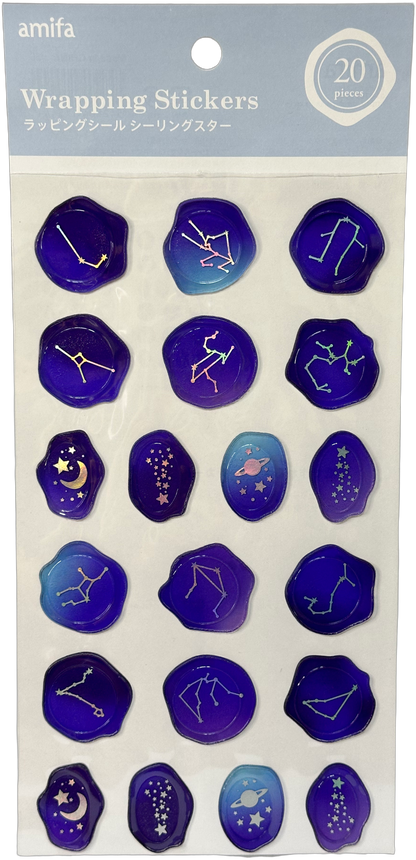 Amifa Wrapping Stickers, Constellation Series Blue