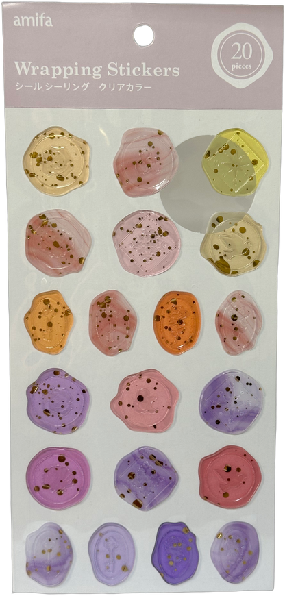 Amifa Wrapping Stickers - Clear Color Pink