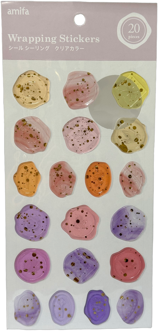 Amifa Wrapping Stickers - Clear Color Pink