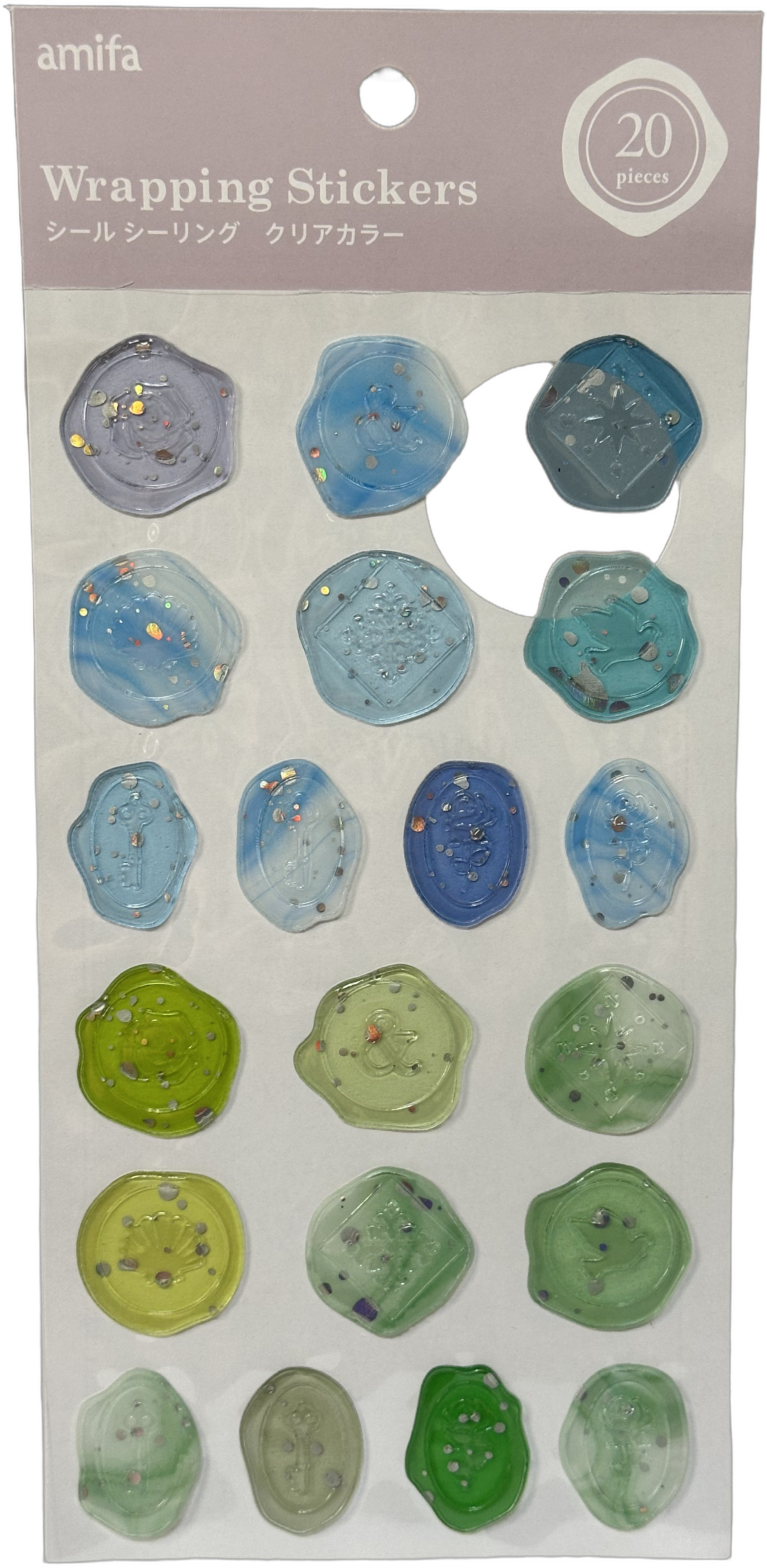 Amifa Wrapping Stickers - Clear Color Blue