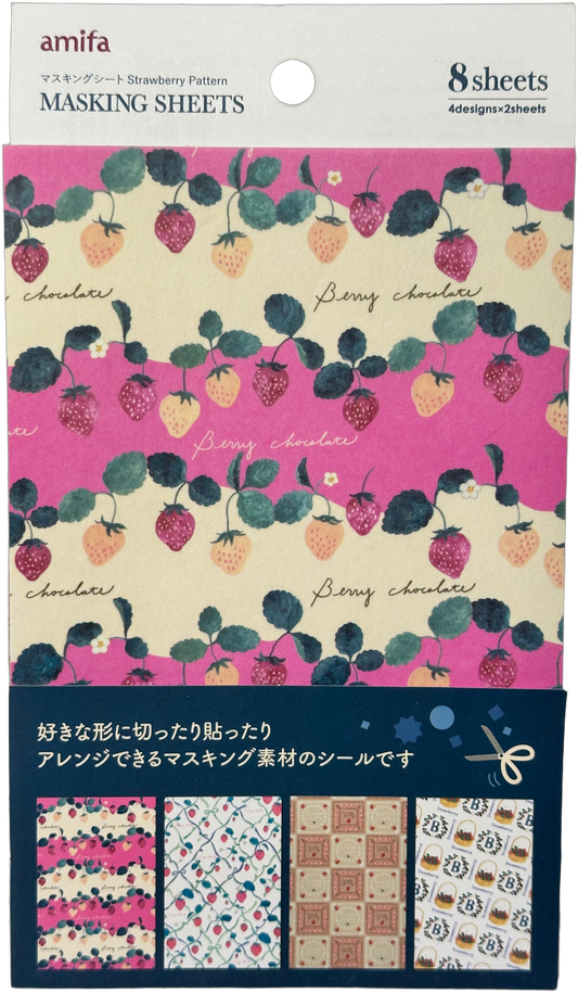 Amifa Strawberry Pattern Masking Sheets