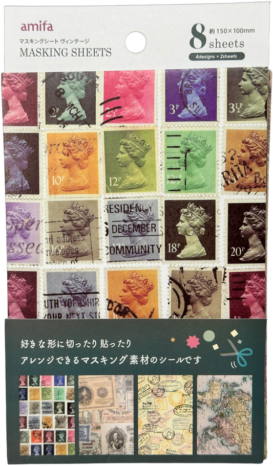 Amifa Vintage Masking Sheets Green