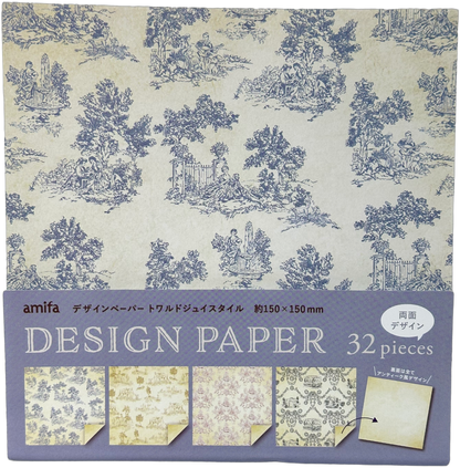 Amifa Design Paper - Toile de Jouy Style