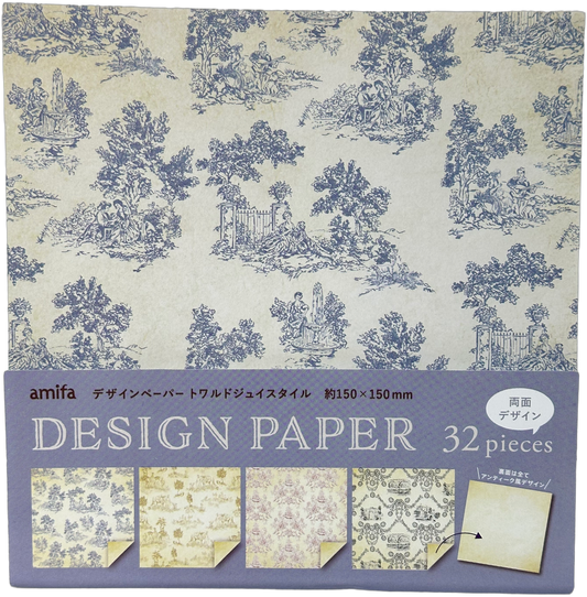 Amifa Design Paper - Toile de Jouy Style