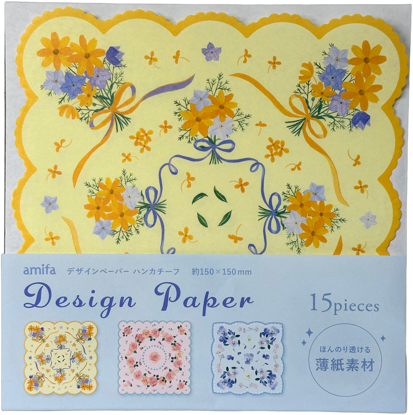 Floral Design Paper Hankerchiefs