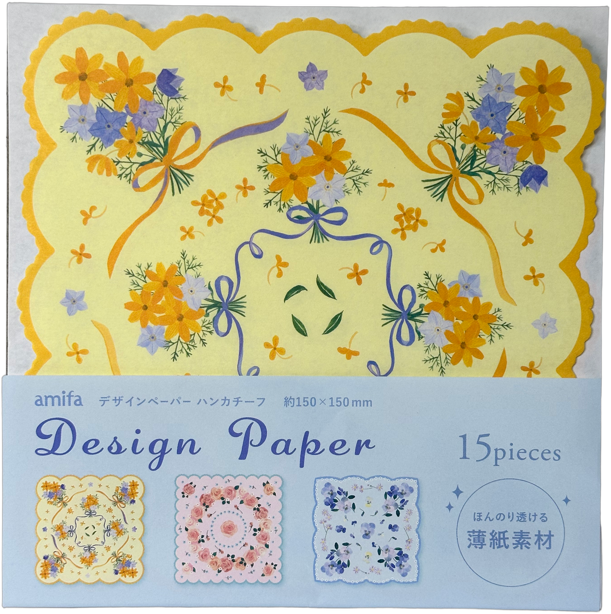 Floral Design Paper Hankerchiefs