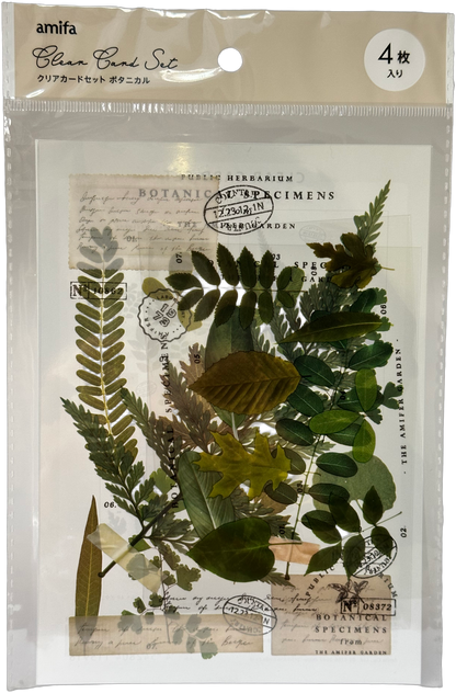 Amifa Botanical Clear Card Set Leaf