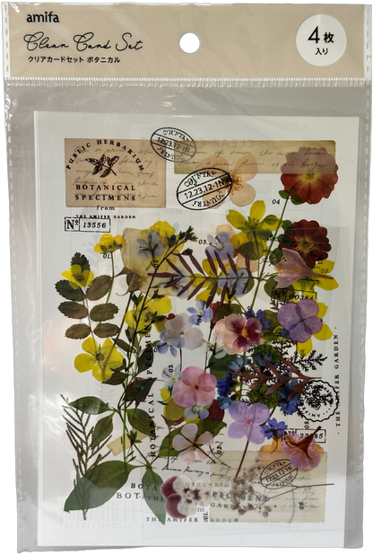 Amifa Botanical Clear Card Set Flower
