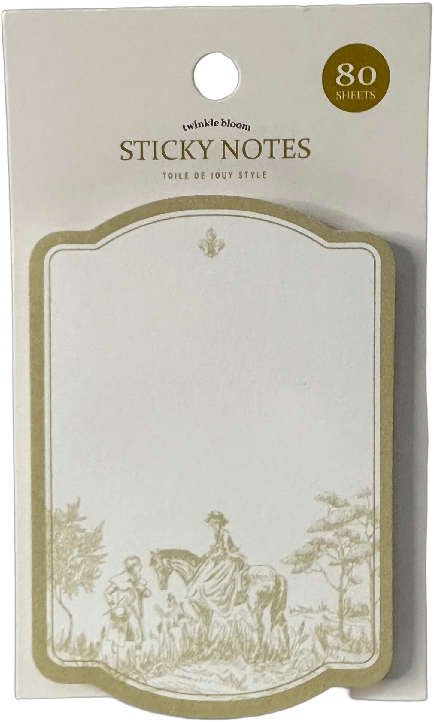 Toile de Jouy Style Sticky Notes Beige