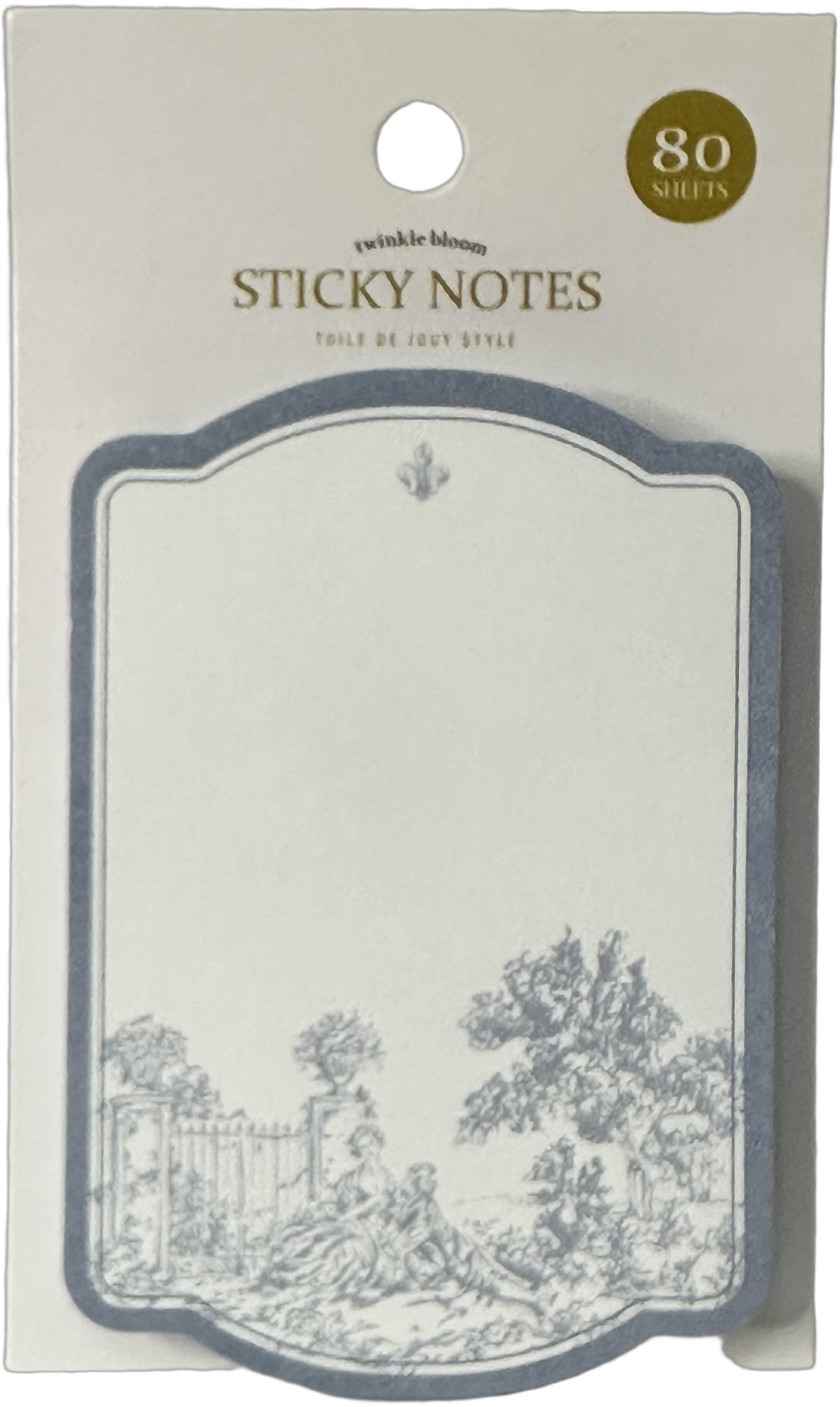 Toile de Jouy Style Sticky Notes Blue