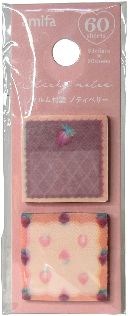 Amifa Kawaii Strawberry/Cherry Sticky Notes Small (60)