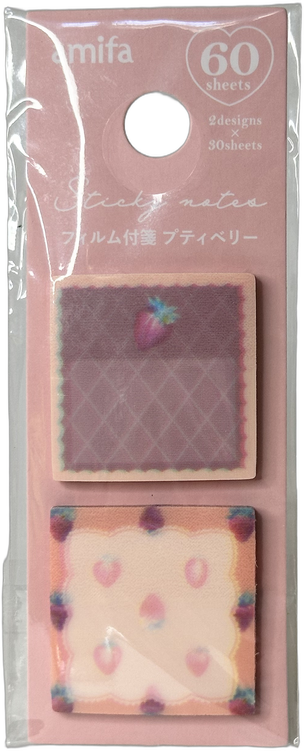 Amifa Kawaii Strawberry/Cherry Sticky Notes Small (60)