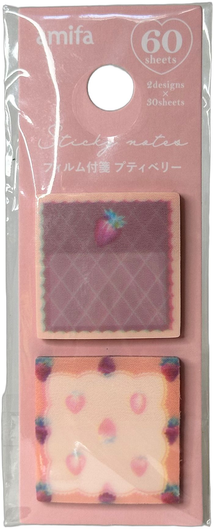 Amifa Kawaii Strawberry/Cherry Sticky Notes Small (60)