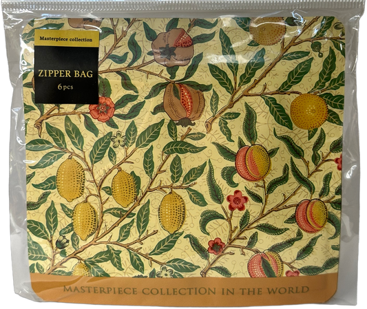 Floral Zipper Bag Set Fruit