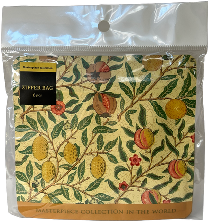 Floral Zipper Bag Set Fruit