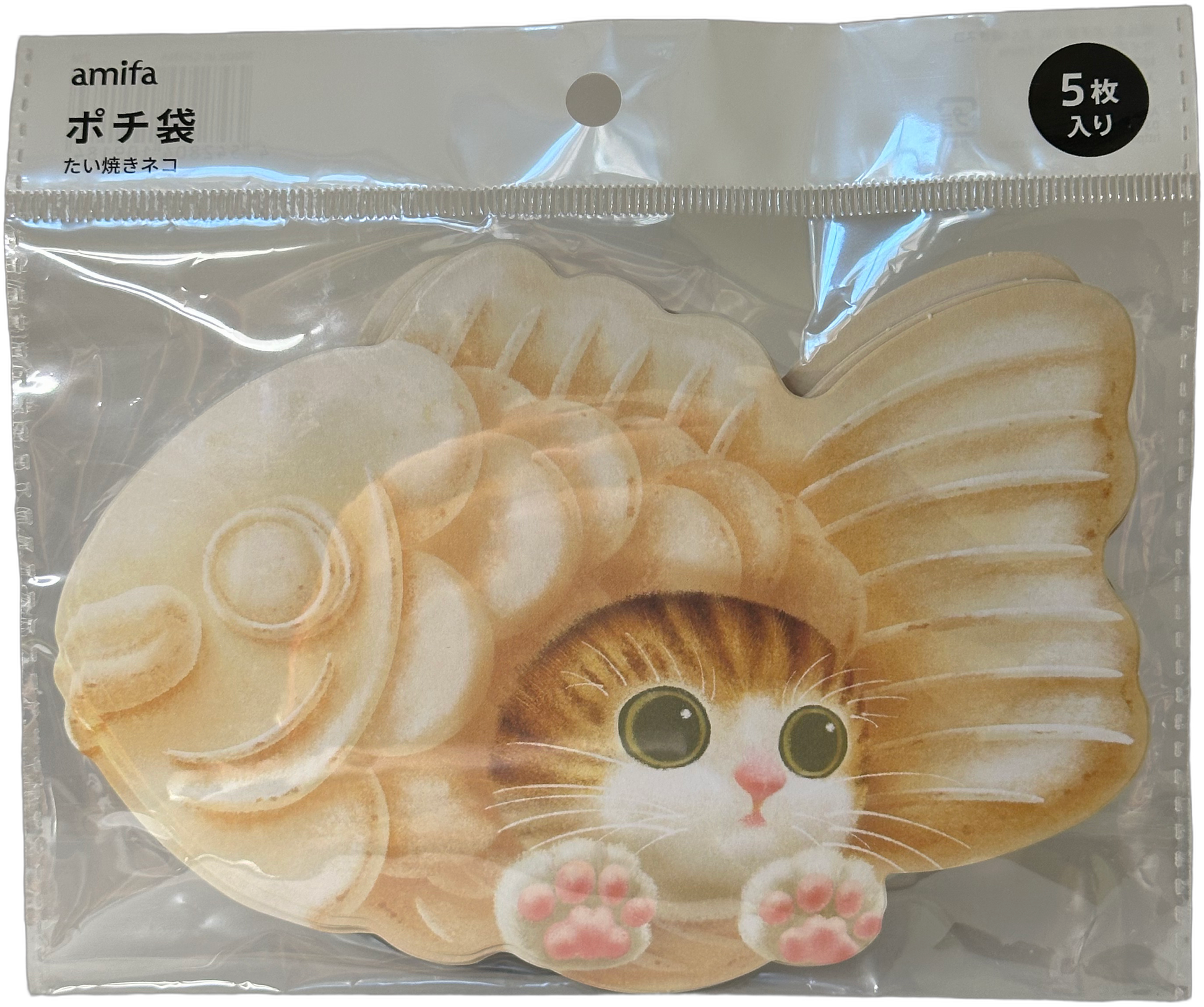 Amifa Taiyaki Cat Pouch White