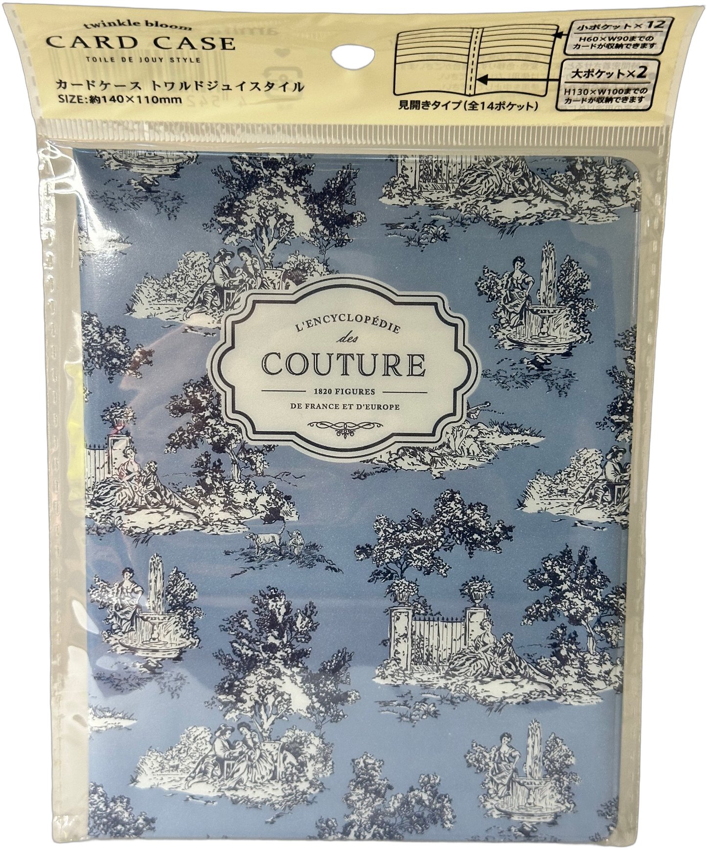 Twinkle Bloom Toile Card Case Blue